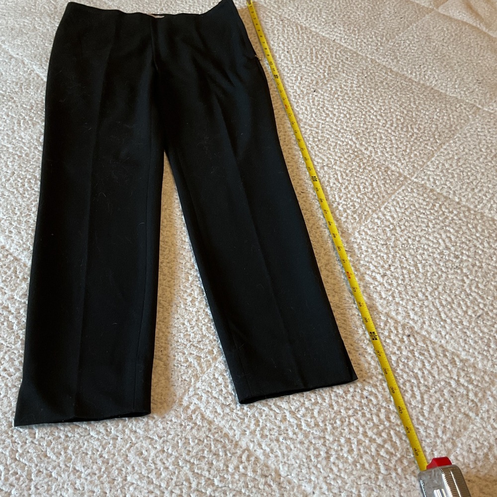 H&M Dress Pants Womens 6 Black Excellent Elastic Waist Straight Leg Trousers